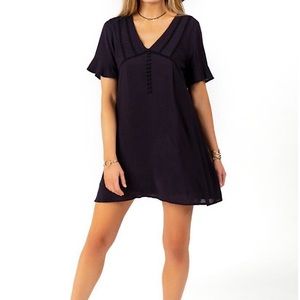 Blue Rain Black Mini Dress